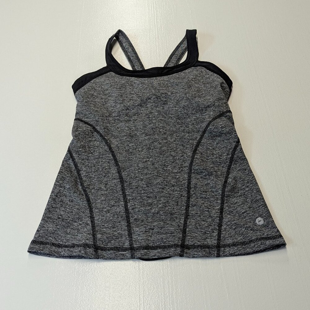 90 Degree by Reflex Heathered Gray Workout Tank Size Small